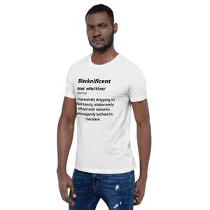 White Blacknificent Short-Sleeve Unisex T-Shirt