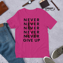 Load image into Gallery viewer, Never Give up cancer Unisex T-Shirt